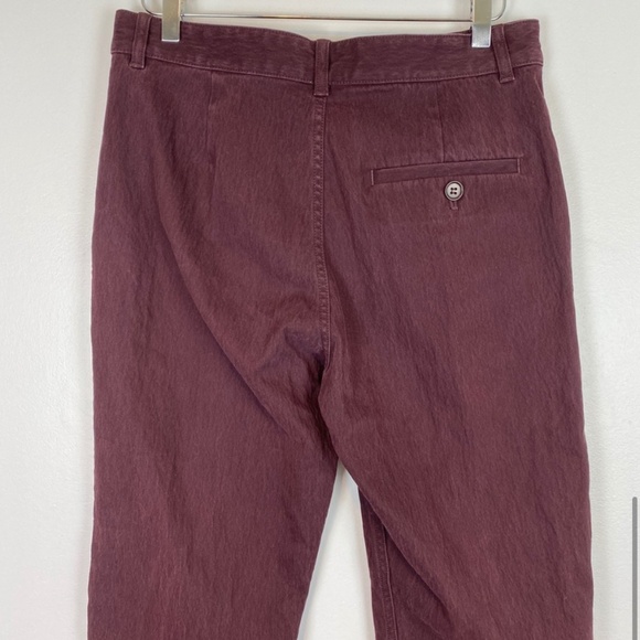COS Straight Leg Chino Pants Burgundy Ankle Size 8 - Picture 7 of 11